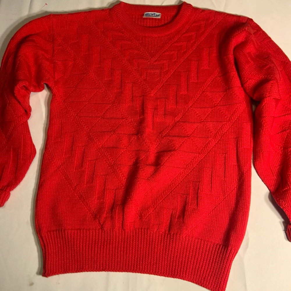 Vintage Wool Meister Vibrant Red Crewneck Sweater